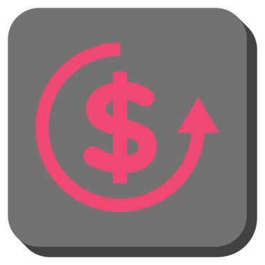 Yuvarlatılmış Kare vektör simge iade