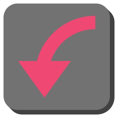 CCW yuvarlatılmış kare vektör simge döndürmek