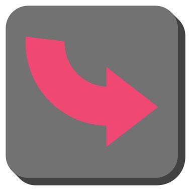 CCW yuvarlatılmış kare vektör simge döndürmek