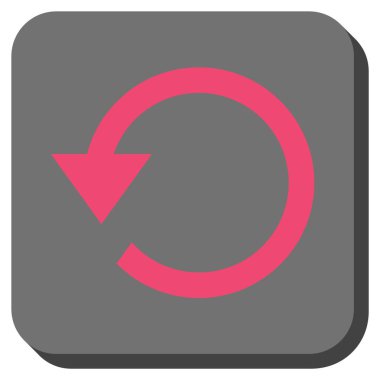 CCW yuvarlatılmış kare vektör simge döndürmek