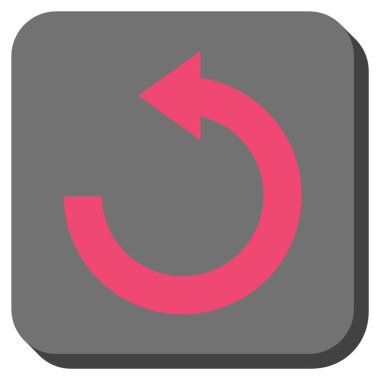 Sola Döndür yuvarlak kare vektör simgesi