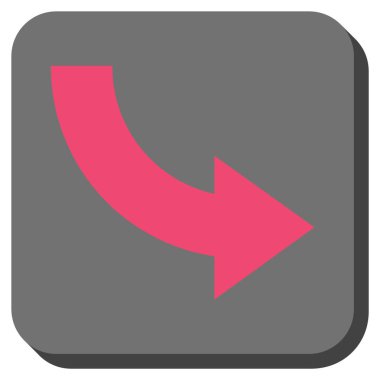 Doğru yuvarlatılmış kare vektör simge döndürmek