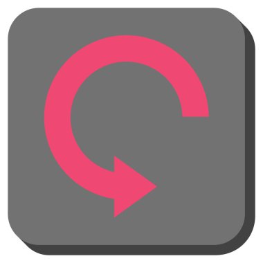 Doğru yuvarlatılmış kare vektör simge döndürmek