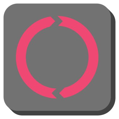 Döndürme yuvarlatılmış kare vektör simgesi