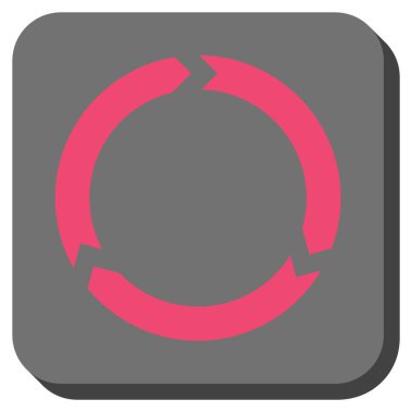 Döndürme yuvarlatılmış kare vektör simgesi