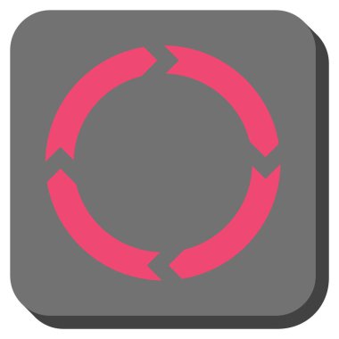 Döndürme yuvarlatılmış kare vektör simgesi