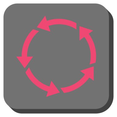 Döndürme yuvarlatılmış kare vektör simgesi