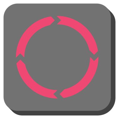 Döndürme yuvarlatılmış kare vektör simgesi