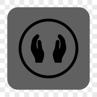 Eller yuvarlak kare düğme bakım