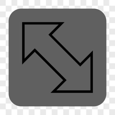 Exchange çapraz kare düğme yuvarlak