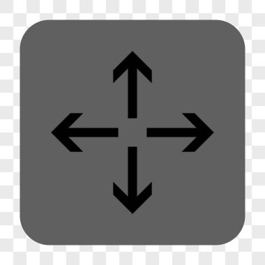 Genişletin okları yuvarlak kare düğme