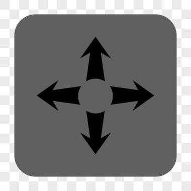 Genişletin okları yuvarlak kare düğme