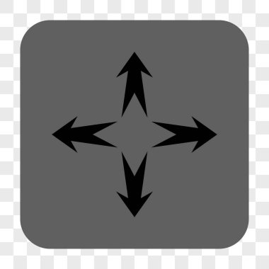 Genişletin okları yuvarlak kare düğme