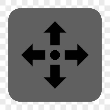 Genişletin okları yuvarlak kare düğme