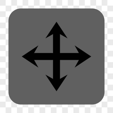 Genişletin okları yuvarlak kare düğme