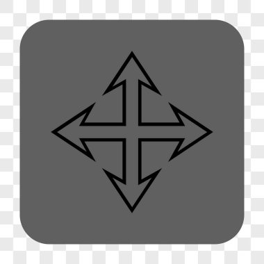 Genişletin okları yuvarlak kare düğme