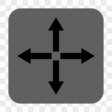 Genişletin okları yuvarlak kare düğme