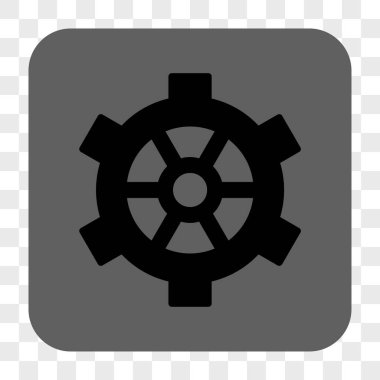 Dişli yuvarlak kare düğme