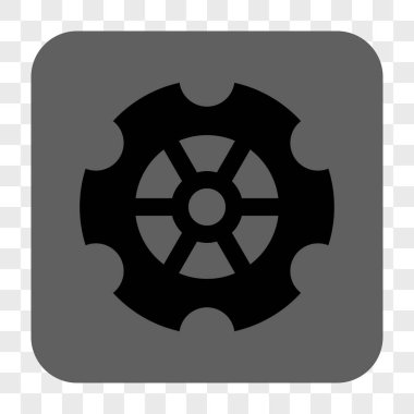 Dişli yuvarlak kare düğme