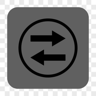 Yatay Çevir okları yuvarlak kare düğme