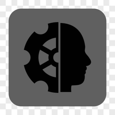 Akıl yuvarlak kare düğme