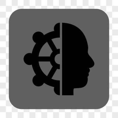 Akıl yuvarlak kare düğme