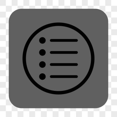 Öğeleri yuvarlak kare düğme