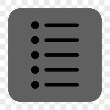 Öğeleri yuvarlak kare düğme