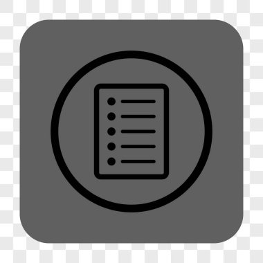 Liste sayfası yuvarlak kare düğme