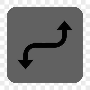 Tam tersi ok yuvarlak kare düğme eğri