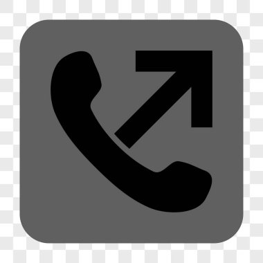 Çağrı giden yuvarlak kare düğme