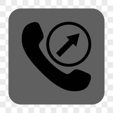 Çağrı giden yuvarlak kare düğme