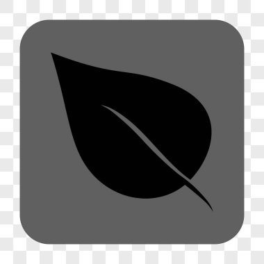 Bitki yaprak yuvarlak kare düğme