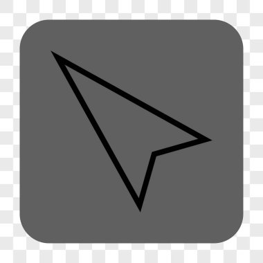 İşaretçi sol kadar kare düğme yuvarlak