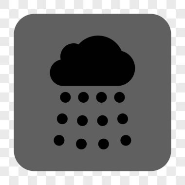 Yağmur bulutu yuvarlak kare düğme