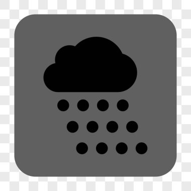 Yağmur bulutu yuvarlak kare düğme