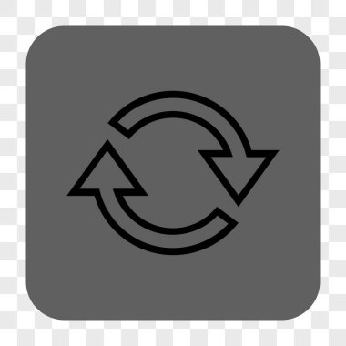 Yenile okları yuvarlak kare düğmesi