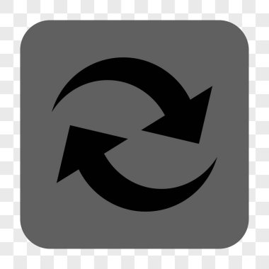 Yenile okları yuvarlak kare düğmesi