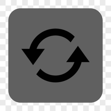 Yenile okları yuvarlak kare düğmesi