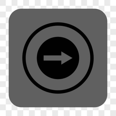 Sağ yuvarlak ok yuvarlak kare düğme