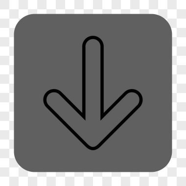 Yuvarlatılmış Kare düğme aşağı yönlü ok