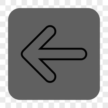 Yuvarlak ok sol yuvarlak kare düğme