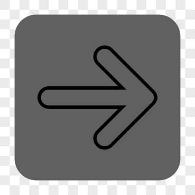 Yuvarlak ok sağ yuvarlak kare düğme