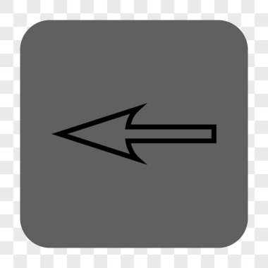 Keskin ok sol yuvarlak kare düğme