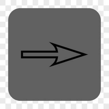 Keskin ok sağ yuvarlak kare düğme