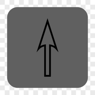 Yuvarlatılmış Kare düğmesini yukarı ok keskin