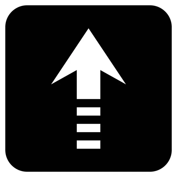Enviar para cima plana vetor quadrado ícone — Vetor de Stock