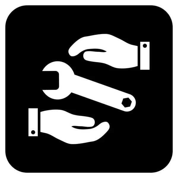Servicio Flat Squared Vector Icon — Vector de stock