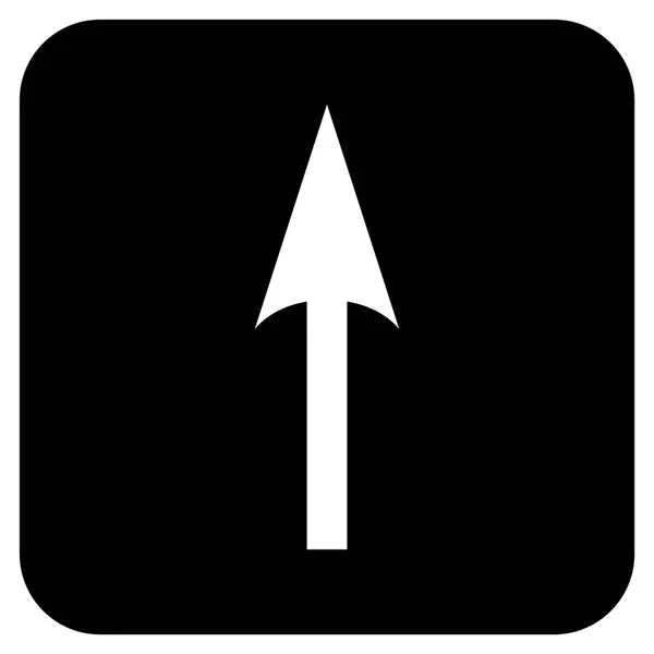 Scharfer Pfeil nach oben flaches quadratisches Vektorsymbol — Stockvektor