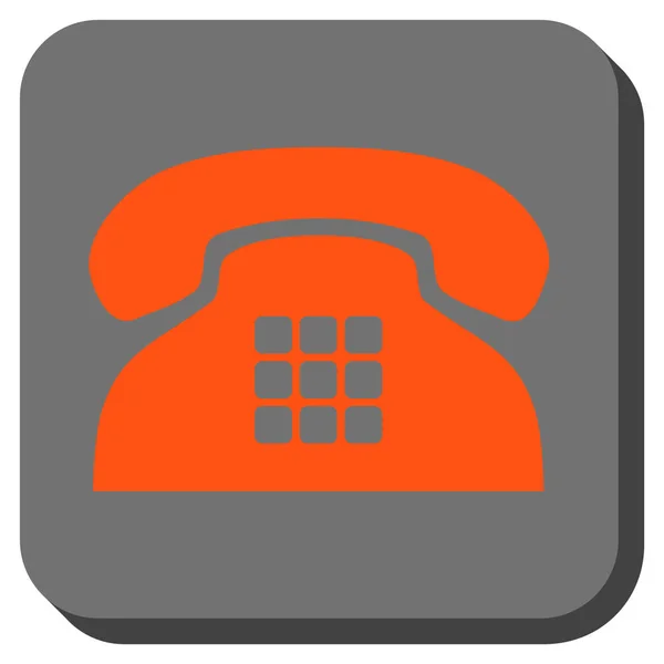 Toon telefoon afgerond vierkant Vector Icon — Stockvector